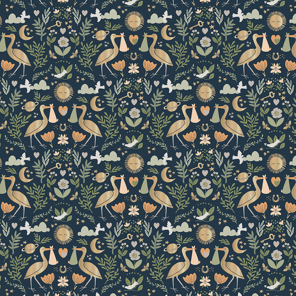 Inpakpapier Baby Joy Goud 3 Inpakpapier Baby Joy Goud - Afbeelding 3