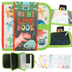 Dino world paint en swipe boek