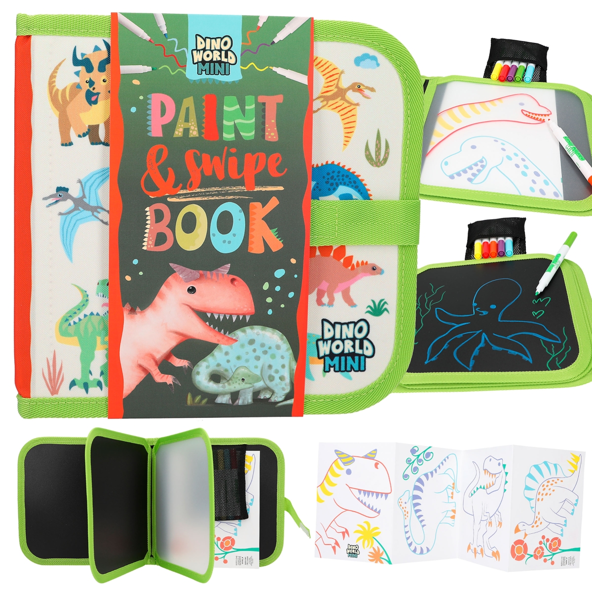 Dino world paint en swipe boek 1 Dino world paint en swipe boek